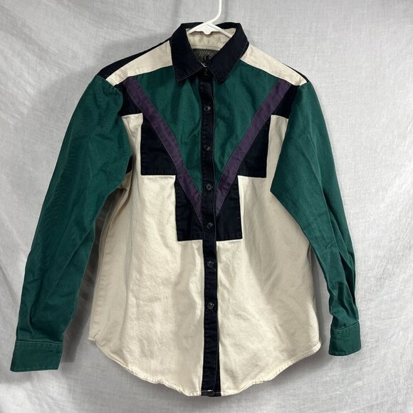 Spindle River Tops - Vintage Spindle River Cotton Canvas Wester Shirt Womens M Aztec Southwestern
